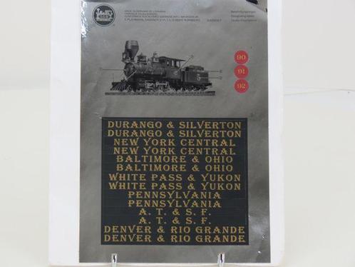 LGB Stickervel 067 Durango & Silverton (Toevoegingen), Hobby en Vrije tijd, Modeltreinen | Overige schalen, Overige typen, Nieuw