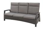 VDG Darwin wicker verstelbare 3-zits loungebank - Antraciet, Verzenden, Nieuw, Wicker