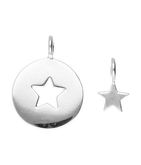 Zilveren Moeder en kind - ster kettinghanger, Sieraden, Tassen en Uiterlijk, Kettinghangers, Verzenden
