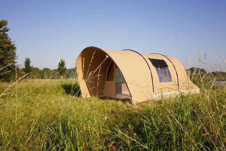 Tunneltent Opera Beige/Zwart (2018), Caravans en Kamperen, Tenten, Gebruikt, tot en met 2, Ophalen