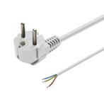 Aansluitsnoer 1,5 Meter - 220V + Europlug stekker - Wit, Verzenden, Nieuw
