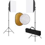 vidaXL Fotostudioset met softboxlampen en reflector, Verzenden, Nieuw