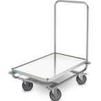 Platformwagen | RVS | Max. 120kg | Wielen (Geremd) +, Verzenden, Nieuw in verpakking