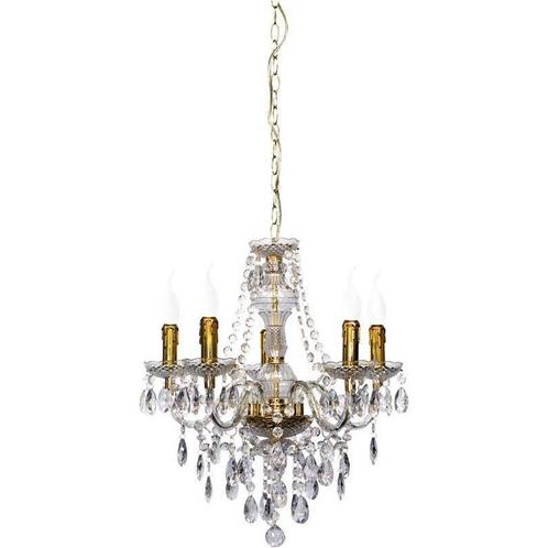LED Kroonluchter - Trion Lucy - E14 Fitting - 5-lichts -, Huis en Inrichting, Lampen | Hanglampen, Nieuw, Metaal, Ophalen of Verzenden