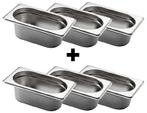 GGM Gastro | (6 stuks) RVS GN bak 1/9 - Hoogte: |, Verzenden
