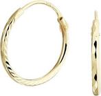 Marie Celeste oorringen gediamanteerd - 12 mm - Goud, Verzenden, Nieuw