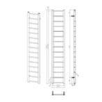 Handdoekradiator Sapho Dina Recht 30x174 cm Metallic Zilver, Ophalen of Verzenden, Nieuw