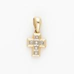 Zonder minimumprijs - Hanger - 14 karaat Geel goud - 0.03ct., Sieraden, Tassen en Uiterlijk, Antieke sieraden