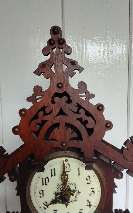 Schwarzwälder - Hout, Messing - 1850-1900, Antiek en Kunst, Antiek | Klokken