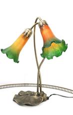 Lampe Art Nouveau LILY à 2 tulipes - Tafellamp - glasmoes