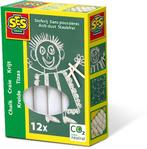 SES Creative - 00200 - Krijt wit 12 stuks - stofvrij - ma..., Verzenden, Nieuw, Knutselen