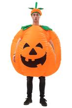 KIMU® Opblaas Kostuum Pompoen Opblaasbaar Pak Pompoenpak Mas, Ophalen of Verzenden, Nieuw, Carnaval, Kleding