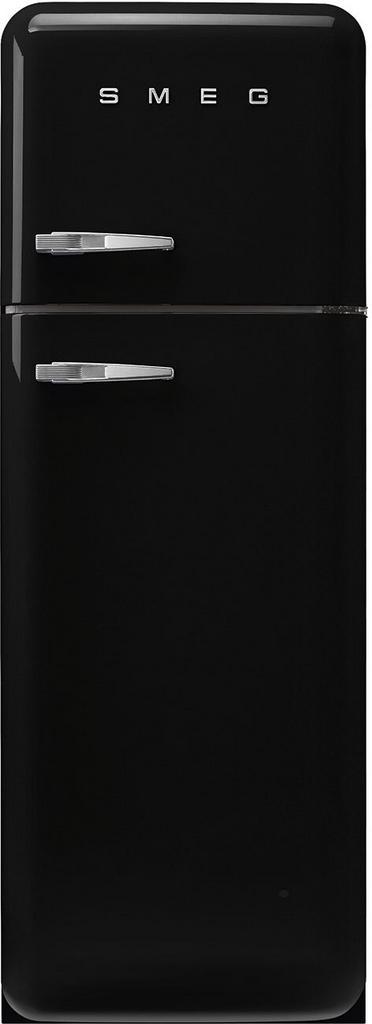 Smeg FAB30RBL6 retro jaren 50 koelkast - zwart, Witgoed en Apparatuur, Koelkasten en IJskasten, 150 tot 200 liter, Energieklasse A of zuiniger