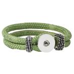 Fako Bijoux® - Armband Voor Click Buttons - Slang - Groen, Nieuw, Verzenden