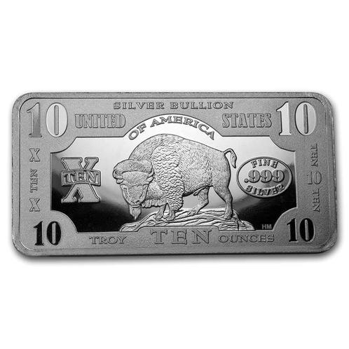 American Bison Zilver baar 10 oz (U.S.A), Postzegels en Munten, Munten | Amerika, Midden-Amerika, Losse munt, Zilver, Verzenden