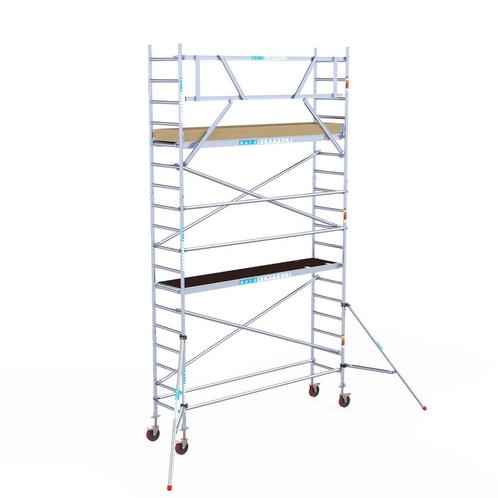Euroscaffold basic rolsteiger 75 x 6,2m werkhoogte, Doe-het-zelf en Verbouw, Steigers, Rolsteiger of Kamersteiger, Nieuw, 5 meter of hoger