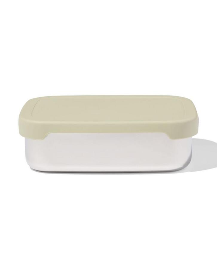 HEMA Lunchbox 14.3x18.9x5.8cm rvs groen, Huis en Inrichting, Keuken | Keukenbenodigdheden, Nieuw, Verzenden