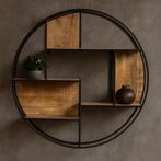 Wandrek Mangohout Bowi Rond 100 cm, Verzenden, Nieuw, Minder dan 25 cm, Overige houtsoorten