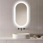 Loxa - Ovale Badkamerspiegel Fiona met Led 40x80cm, Huis en Inrichting, Woonaccessoires | Spiegels, Verzenden, Nieuw