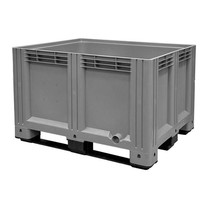 Kunststof palletbox grijs 1200x1000x760 mm - 610 liter, Zakelijke goederen, Kantoor en Winkelinrichting | Magazijn, Stelling en Opslag