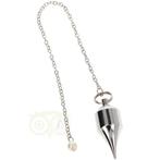 Pendel messing verchroomd (27 gram) Cillinder met punt, Sieraden, Tassen en Uiterlijk, Edelstenen, Verzenden, Nieuw