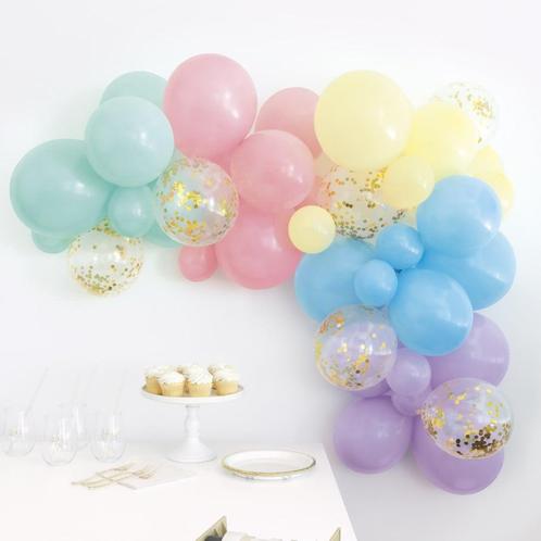 Ballonnenboog Zelf Maken Set Pastel 2,43m, Hobby en Vrije tijd, Feestartikelen, Nieuw, Verzenden