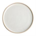 Canvas platte ronde borden | wit | 18 cm | 6 stuks, Verzenden