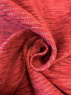 Rood gestreept fluweel gemaakt in Italië - Textiel - 440 cm, Antiek en Kunst, Antiek | Kleden en Textiel