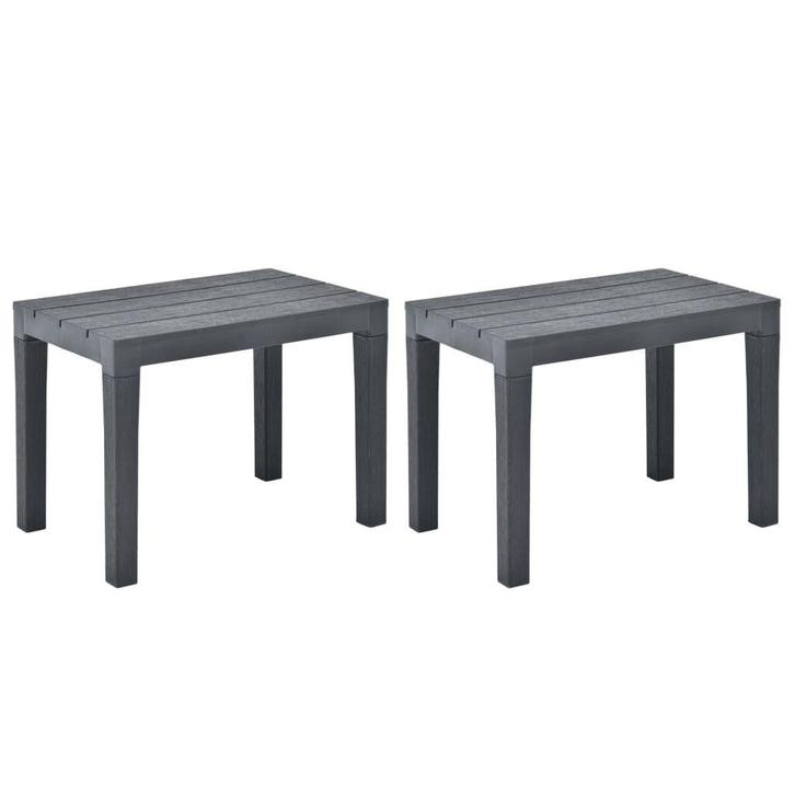 Tuinbanken 2 st Antraciet - retourdeal - 47% Korting!, Tuin en Terras, Tuinbanken, Nieuw, Kunststof, Ophalen of Verzenden
