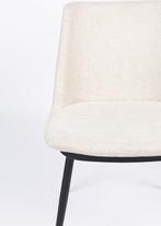 2dekans | Eetkamerstoel Beige Stof - 63x49,6x80cm - Lionel -, Huis en Inrichting, Stoelen, Ophalen of Verzenden, Zo goed als nieuw