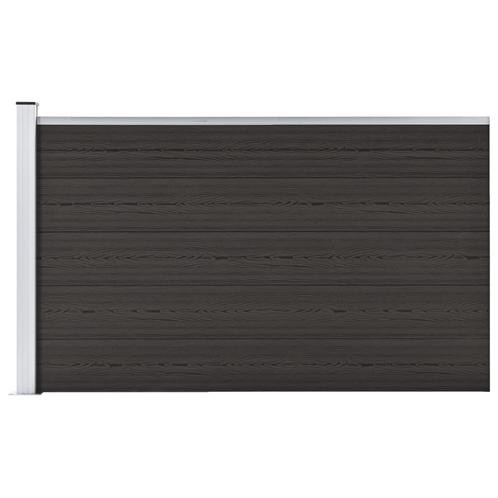 vidaXL Schuttingpaneel 175x105 cm HKC zwart, Tuin en Terras, Schuttingen, Nieuw, Kunststof, 1 tot 2 meter, Verzenden