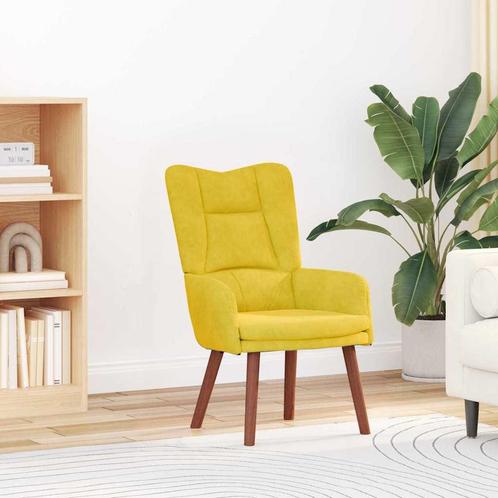 vidaXL Ontspanningsstoel Geel 63 x 67 x 94 cm Fluweel, Huis en Inrichting, Fauteuils, Nieuw, Verzenden