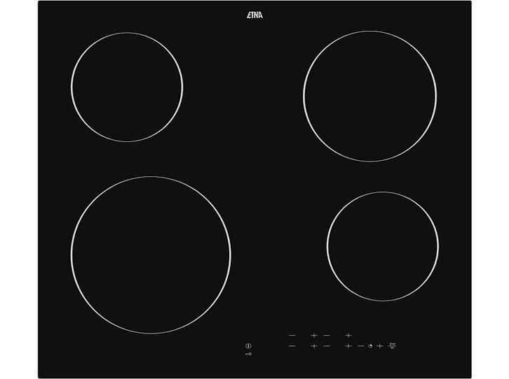 Etna -  Kookplaat - Zwart, Witgoed en Apparatuur, Kookplaten, Nieuw, 4 kookzones, Verzenden