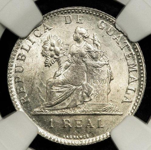 Guatemala. Real 1899/8 - NGC MS63, Postzegels en Munten, Munten | Europa | Niet-Euromunten
