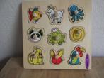 Plug puzzel Dieren 9 stukjes (Houten puzzels, Puzzels), Hobby en Vrije tijd, Denksport en Puzzels, Ophalen of Verzenden, Nieuw