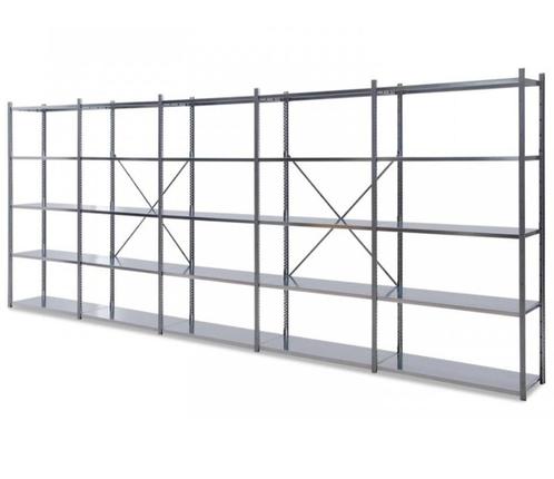 Voordeelrij G3 legbordstelling - B1000 x D600 mm - Rij 9360, Zakelijke goederen, Kantoor en Winkelinrichting | Magazijn, Stelling en Opslag