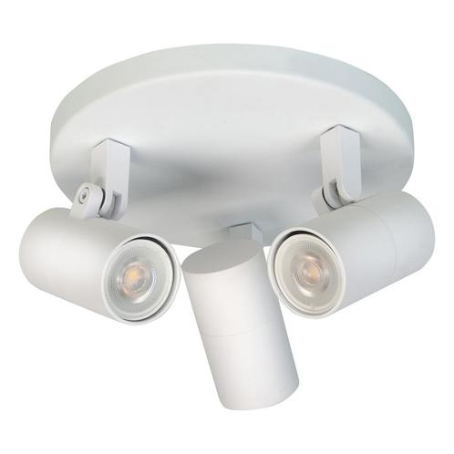 Opbouwspot Piccolo Wit Metaal Rond GU10 3-voudig  17cm, Huis en Inrichting, Lampen | Spots, Ophalen of Verzenden