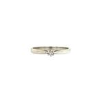 Witgouden solitair ring met diamant 14 krt* nieuw, Sieraden, Tassen en Uiterlijk, Ringen, Verzenden, Zo goed als nieuw, Wit, Goud