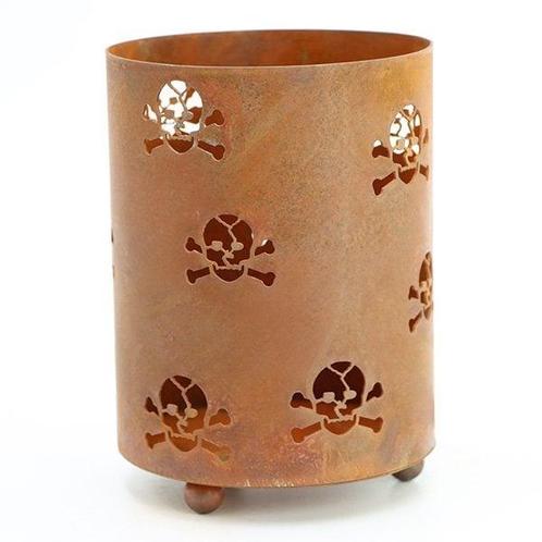 lantaarn met schedel | Theelichtje tafeldecoratie kandelaar, Huis en Inrichting, Woonaccessoires | Wanddecoraties, Nieuw, Verzenden