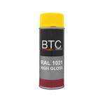 BTC Spray Ral 1021 Koolzaadgeel Hoogglans 400 ml, Doe-het-zelf en Verbouw, Verf, Beits en Lak, Nieuw, Verzenden