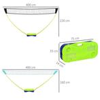 TRUUSK SPORTNOW 2 In 1 Badminton Set, Badmintonnet Met Stand, Verzenden, Nieuw