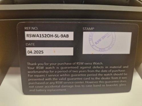 RSW - Swiss Watch - RSWA152OH-SL-9AB - RSWA1520H-SL-9AB -, Sieraden, Tassen en Uiterlijk, Horloges | Heren