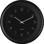 2dekans | Karlsson Wandklok Dual Disc - Zwart - Ø38cm -, Ophalen of Verzenden, Zo goed als nieuw