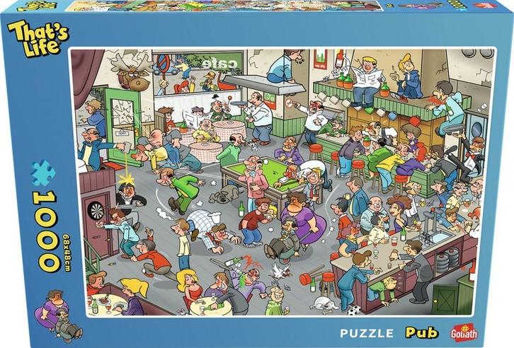 Thats Life Big Box - Pub Puzzel (1000 stukjes) | Goliath -, Hobby en Vrije tijd, Denksport en Puzzels, Nieuw, Verzenden