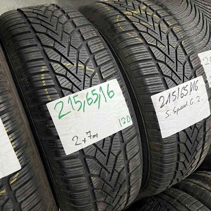 2 x Semperit Speed Grip 2 215-65-16 Winterbanden 7mm, Auto-onderdelen, Banden en Velgen, 16 inch, Winterbanden, 215 mm, Personenwagen