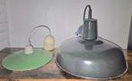 Plafondlamp (2) - lampje voerbak - Emaille, Staal -, Antiek en Kunst
