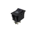 Schakelaar - Zwart - 12V - 35A - 4 polig - Blauwe LED, Doe-het-zelf en Verbouw, Ophalen of Verzenden, Nieuw, Kabel of Snoer