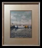 Antoni Costa (XX) - Le Port de Barcelone: Le Quai, Antiek en Kunst, Kunst | Schilderijen | Klassiek