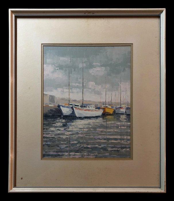 Antoni Costa (XX) - Le Port de Barcelone: Le Quai, Antiek en Kunst, Kunst | Schilderijen | Klassiek