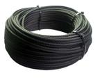 Roestvrijstalen staalkabel 5mm 50 meter 7x19 zwart op rol, Doe-het-zelf en Verbouw, Verzenden, Nieuw